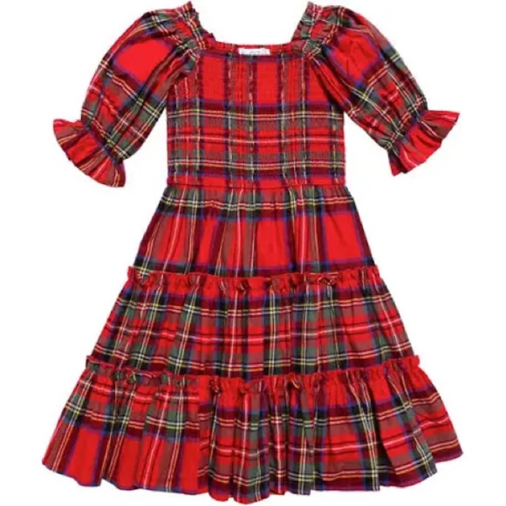 Ivy City Madeline Holiday Red Plaid Girl’s Dress